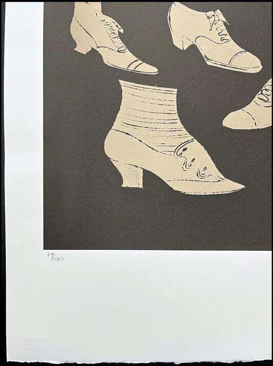 Andy Warhol, Shoes 1980s, Lithograph photo for sale