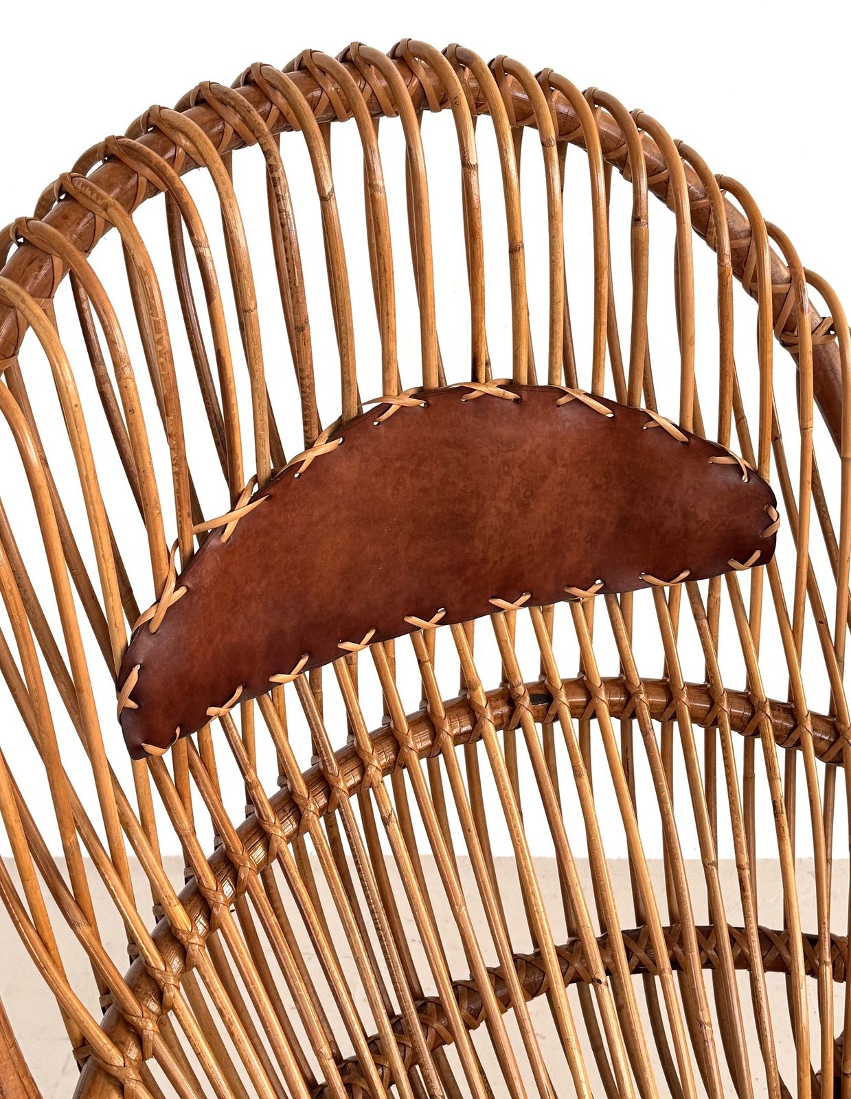 photo buy Tito Agnoli Organic Bamboo Wicker Easy Chair For Bonacina,  1960s