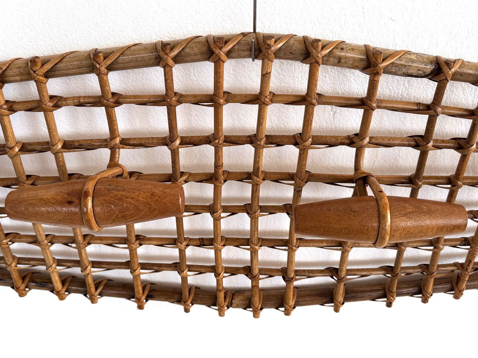 photo for sale Italian Bamboo And Rattan Coat Hanger Or Coat Rack, 1970s