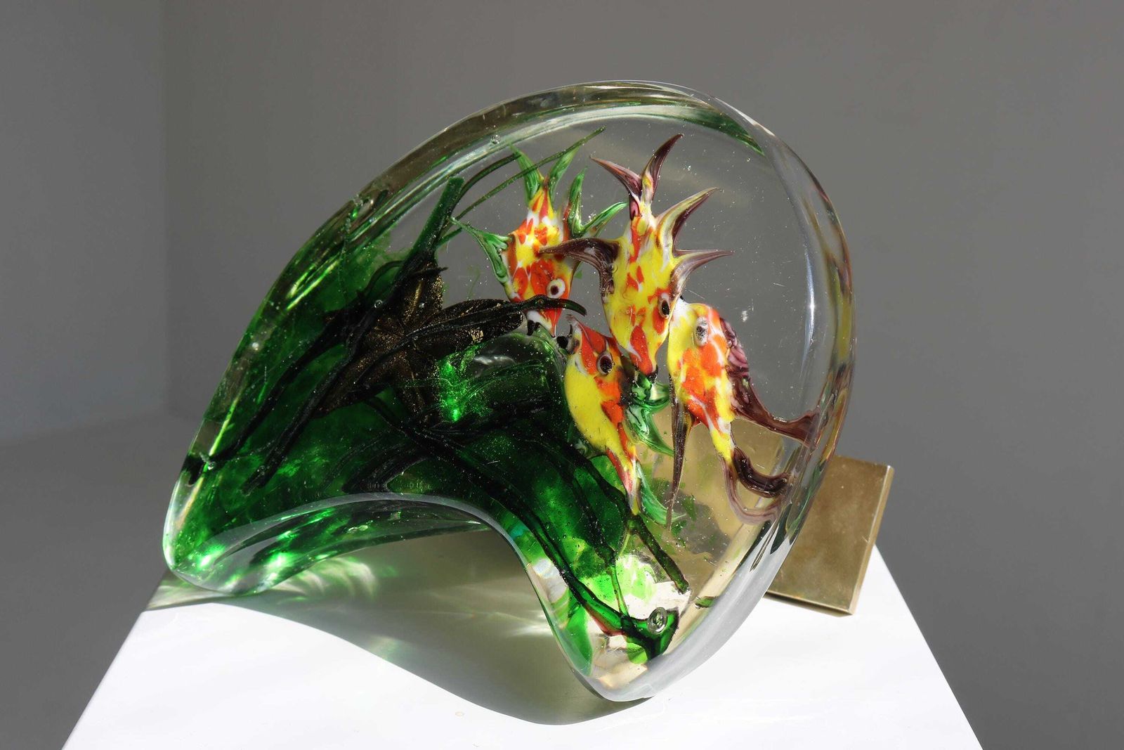 Murano Aquarium Door Handle By Alfredo Barbini For Cenedese Venetian Blown Glass Fish Sea Star Italy 1950–1970 photo 2047.0