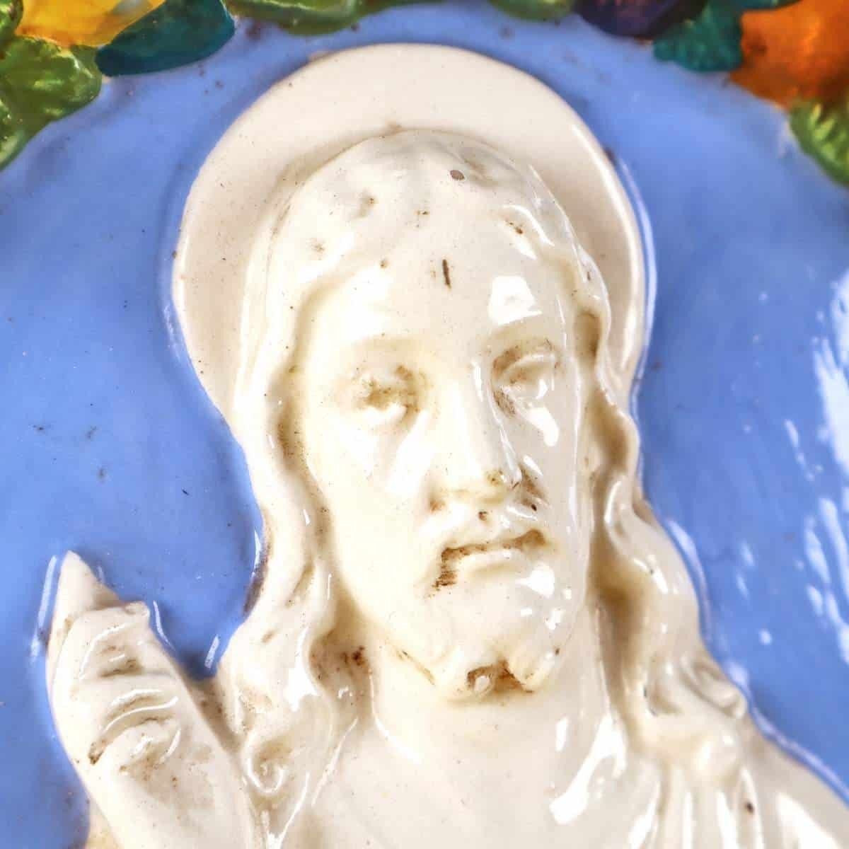 Sacred Heart Of Jesus Ceramic Wall Decoration photo furniture
