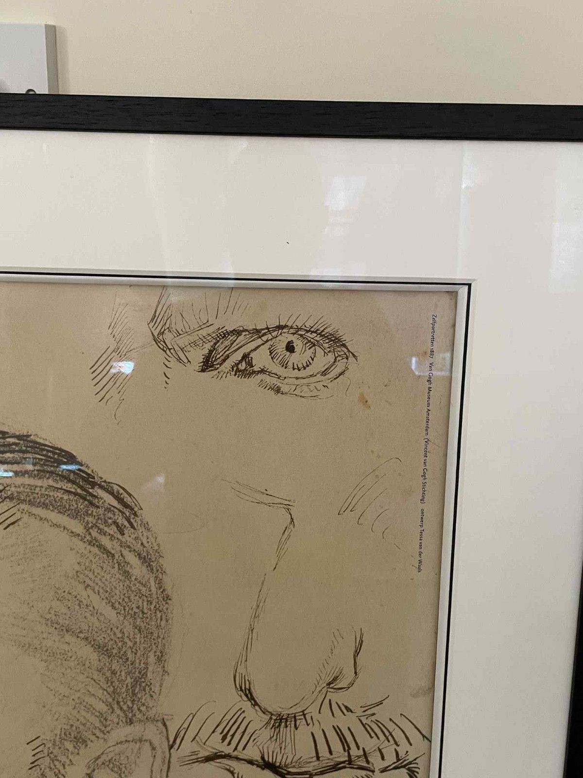photo furniture Rare 2002 Dutch Vincent Van Gogh Self Portrait Sketch Museum Exhibition Poster.