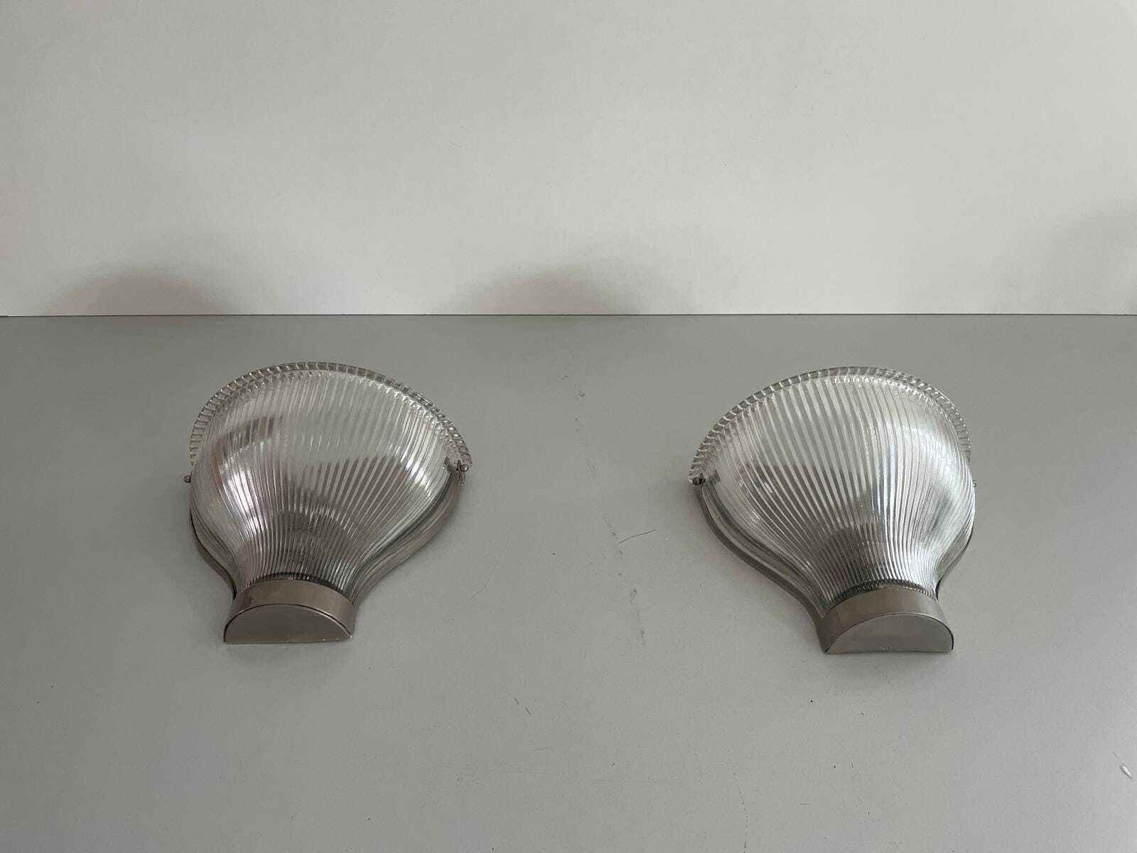 Italian Design Thick Art Glass Pair Of Sconces, In Style Of Ignazio Gardella, 1950s, Italy photo vinterior