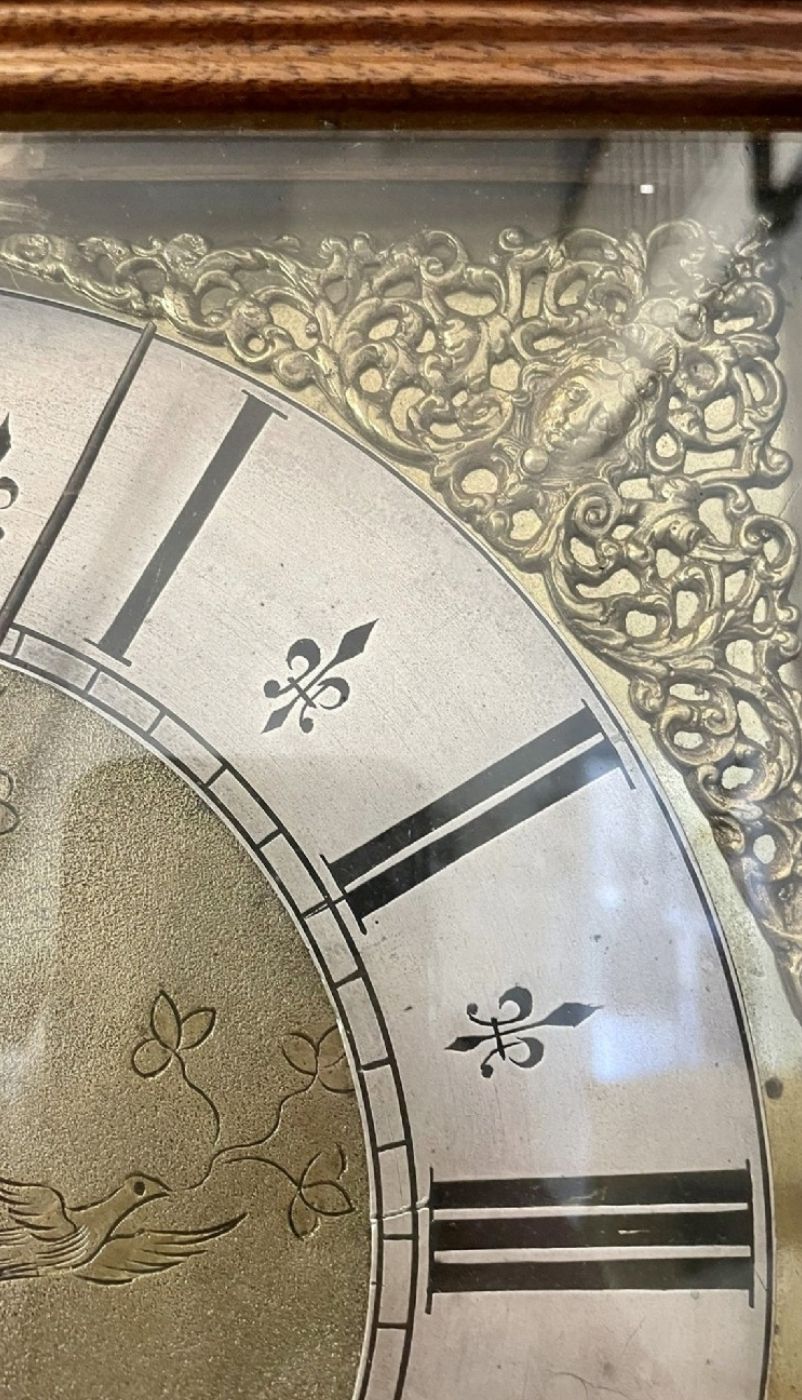 Antique Brass Face Quality Walnut Long Case Clock By George Rice Of Rudgely photo 1685.0