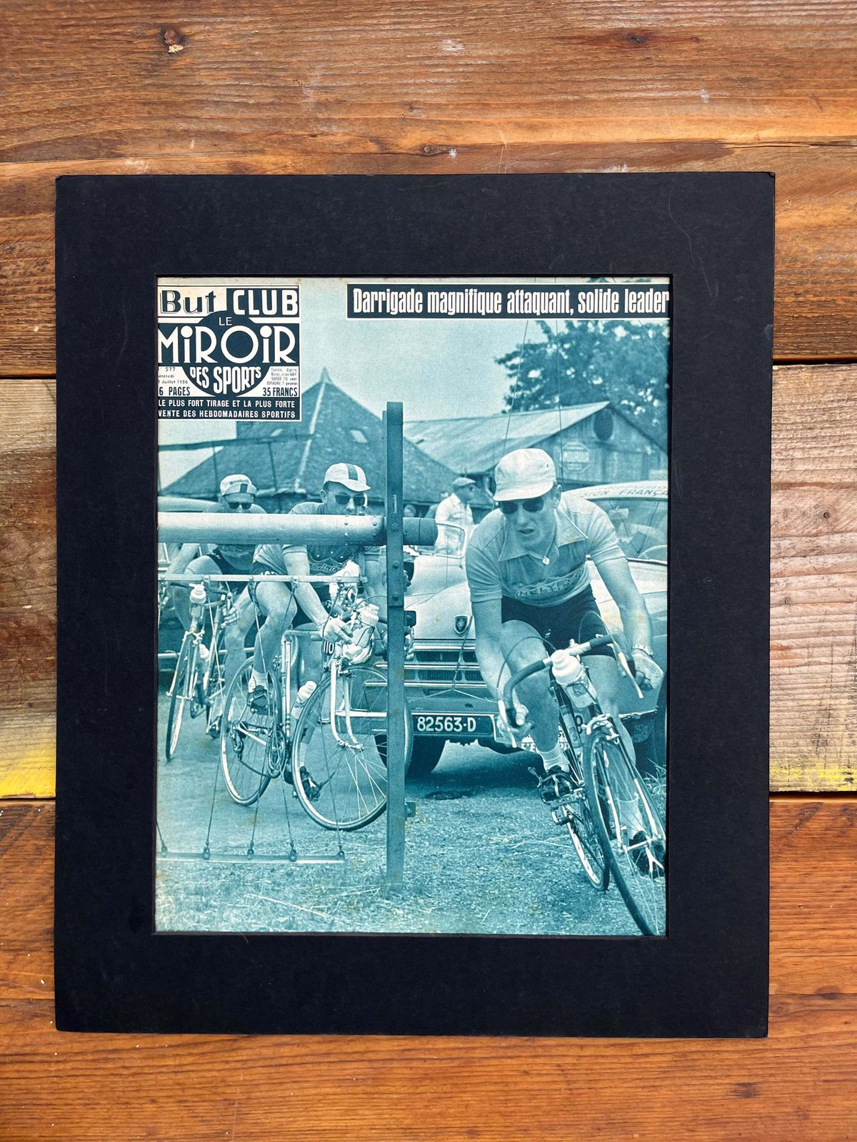 Vintage Cycling Print   Tour De France, Andre Darrigade, Original 1956