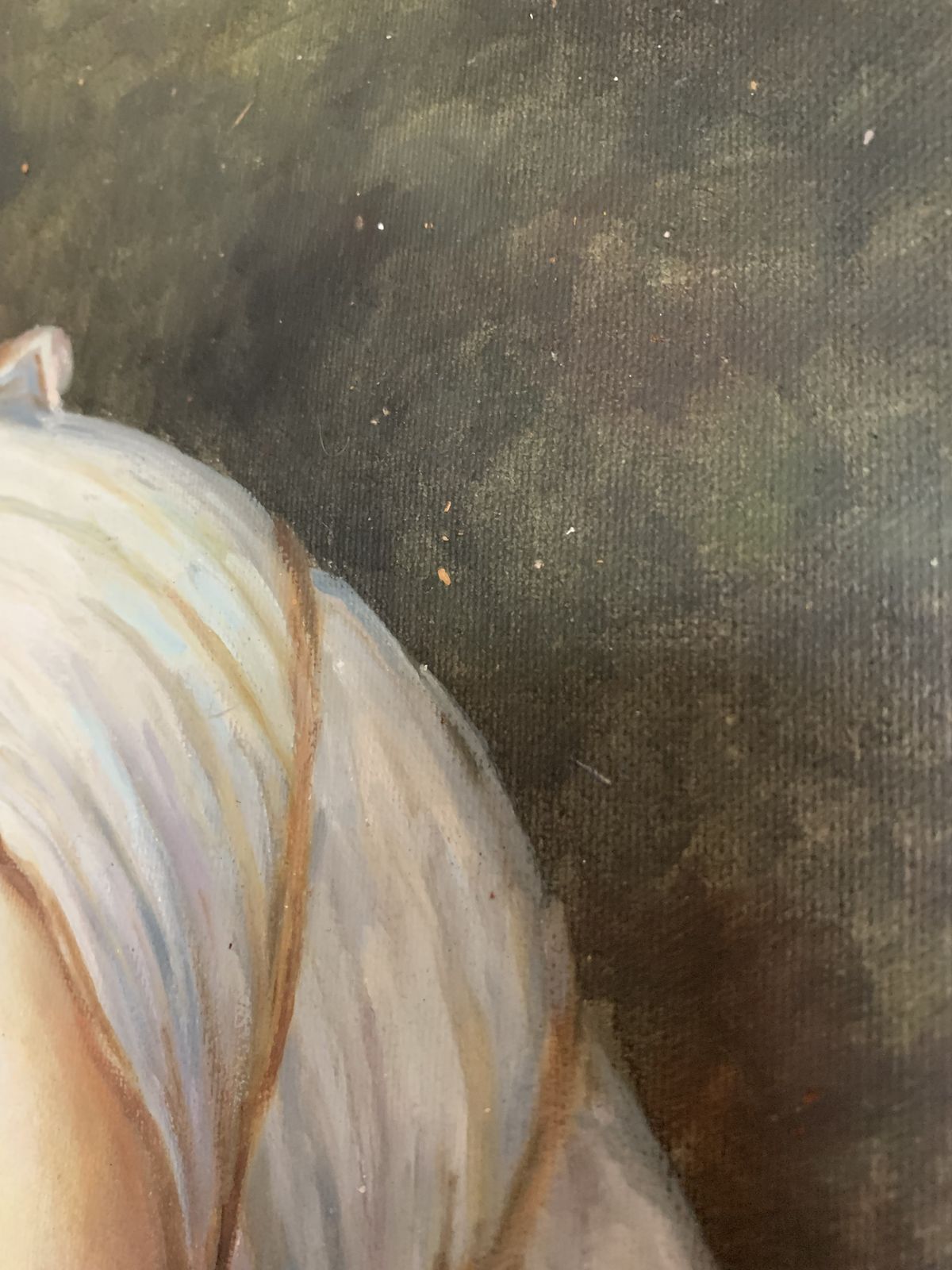 Oil Painting, Girl With Bird, Oil On Canvas photo buy