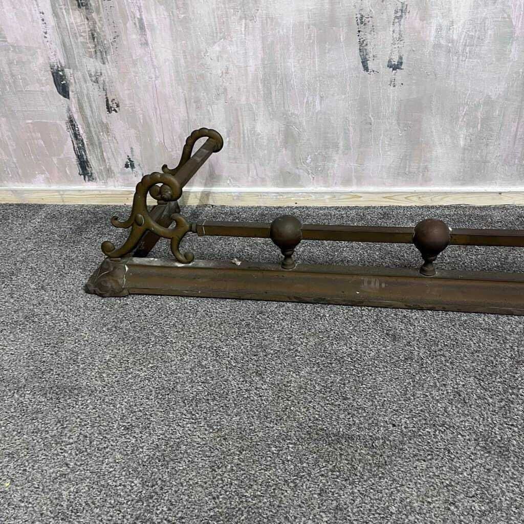 Vintage Ornate Brass/Copper Fire Fender Art Nouveau Style Tarnished photo Home Fixtures