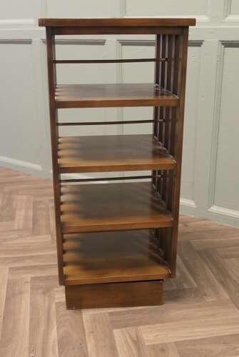 A Petite French 4 Shelf Revolving Bookcase photo furniture