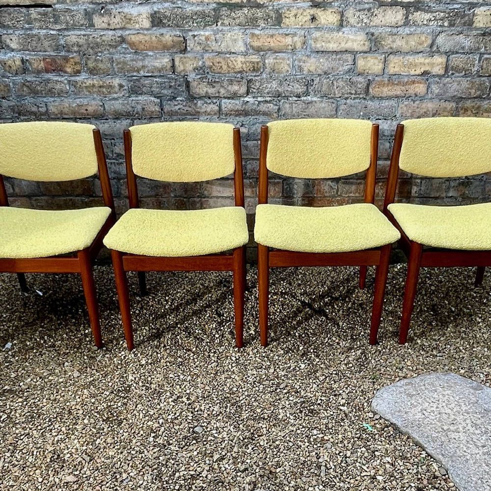 Set Of 4 Finn Juhl Model 197 Dining Chairs For France & Son, Denmark, C.1960s photo 1495.0