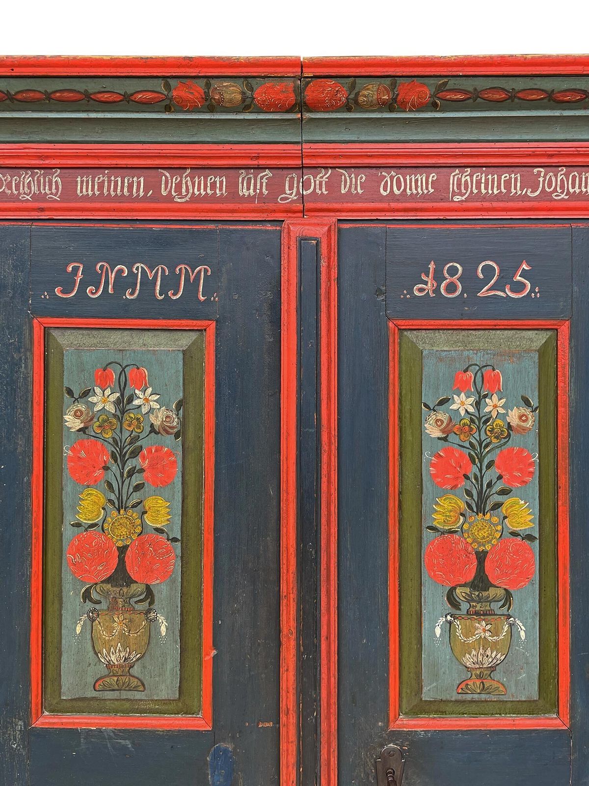 1825 Blue Floral Painted Cupboard photo buy