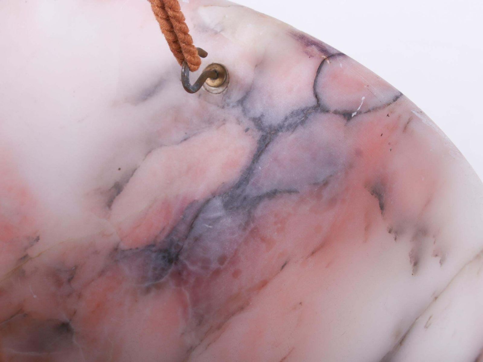 Carved Pink Alabaster French Art Deco Ceiling Light Chandelier photo vinterior