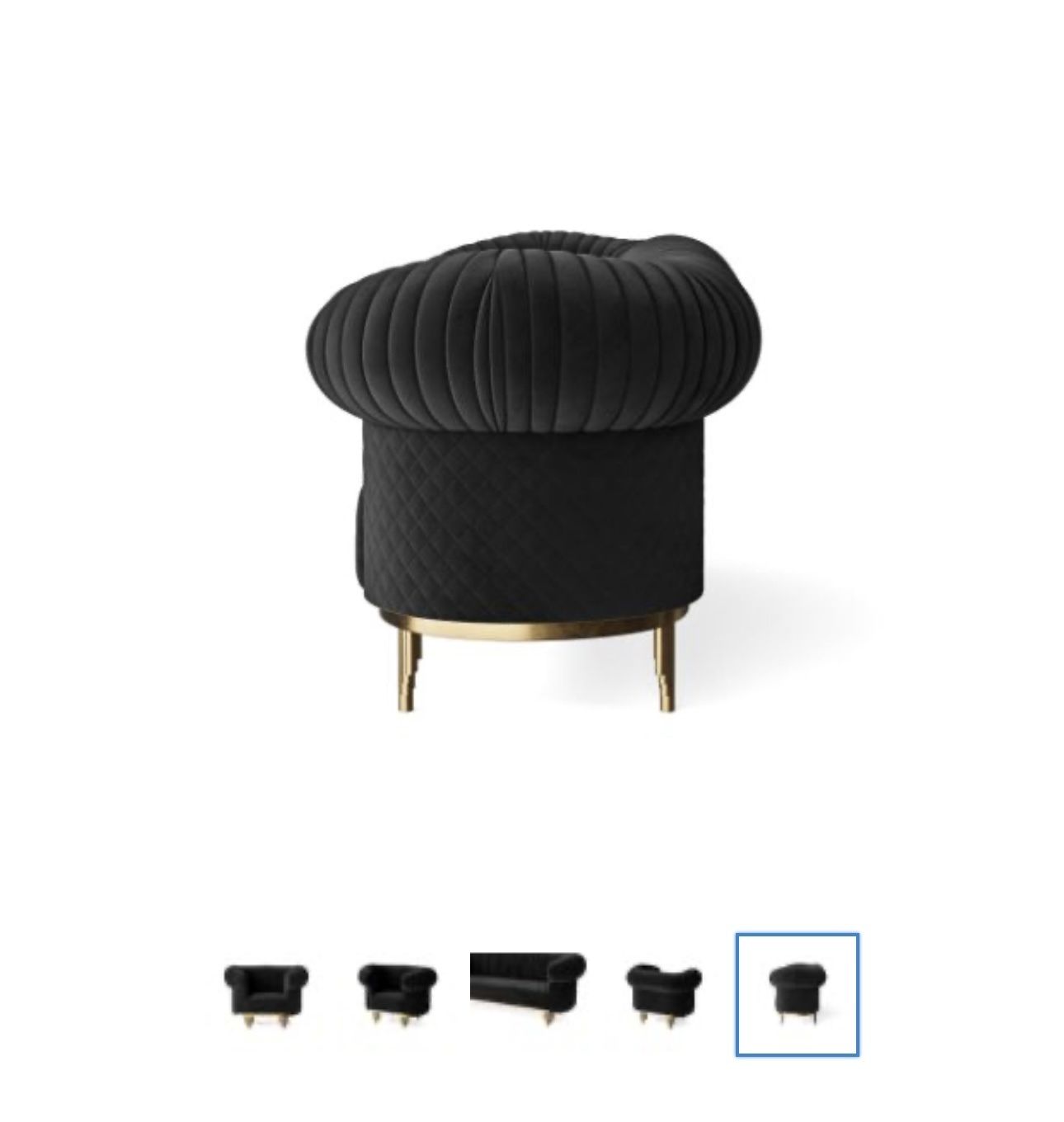 Brand New Armchair Black Velvet Settee Couch photo for sale