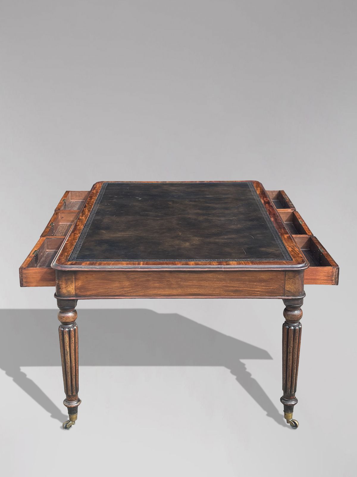 photo buy 18th Century George III Period Mahogany Writing Table Stamped W.Priest