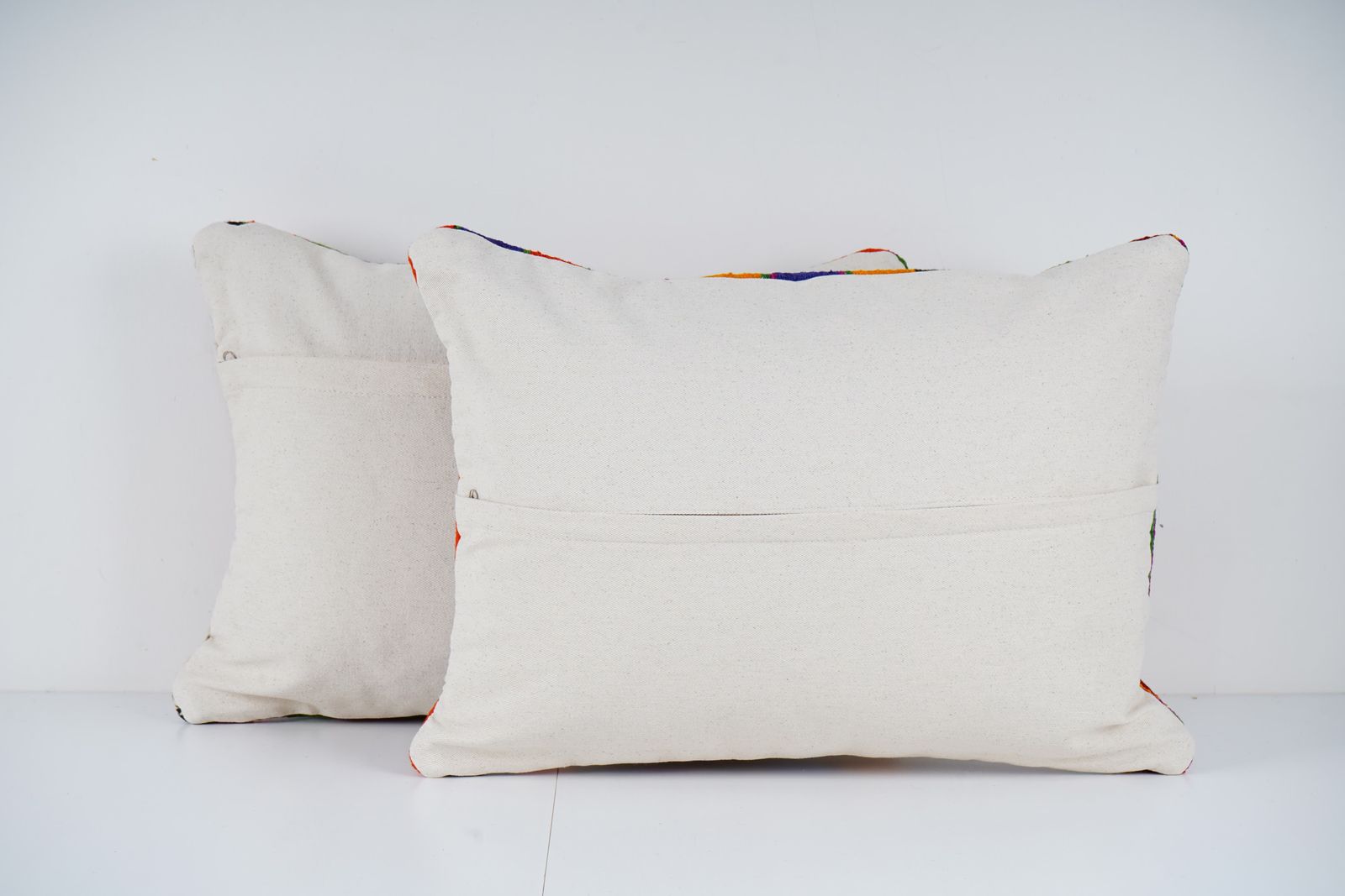 Set Turkish Pillow, Lumbar Kilim Wool Pillow Cover, Turkish Rug Inspired Sofa Cushion, Ideal Decorative Gift photo for sale