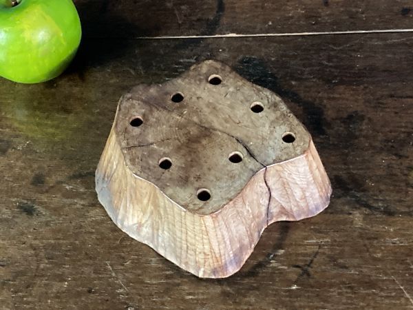 A Charming Rustic Wood Artists Paint Brush Holder