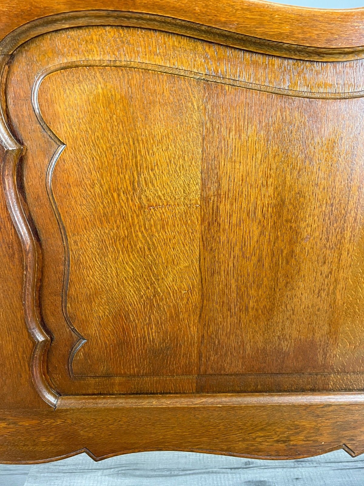 Bed Frame Vintage French Louis XVI Style Oak Double Carved Panel Lot 4111 photo buy