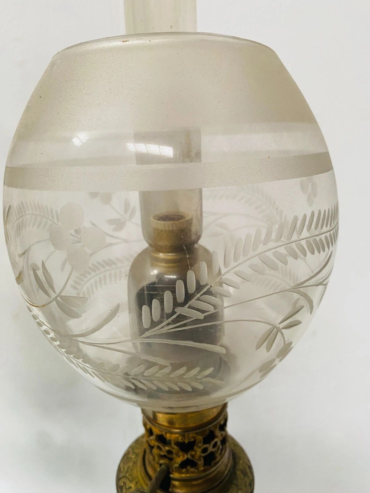 Pair Of Napoleon III Polychrome Porcelain Lamps 19th Century photo vintage