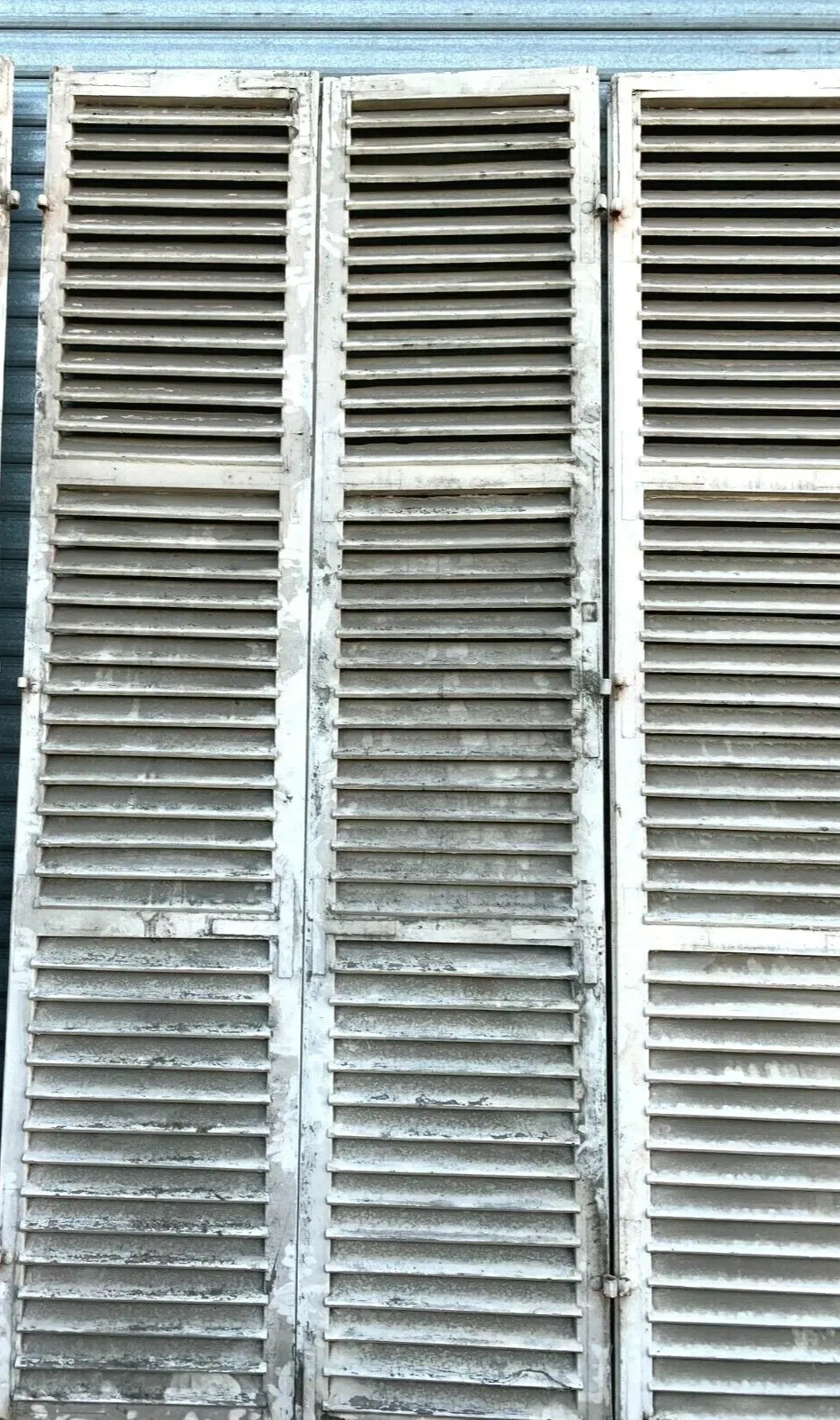 Suite Of 2 Pairs Solid Oak Shutters 19th Century photo furniture
