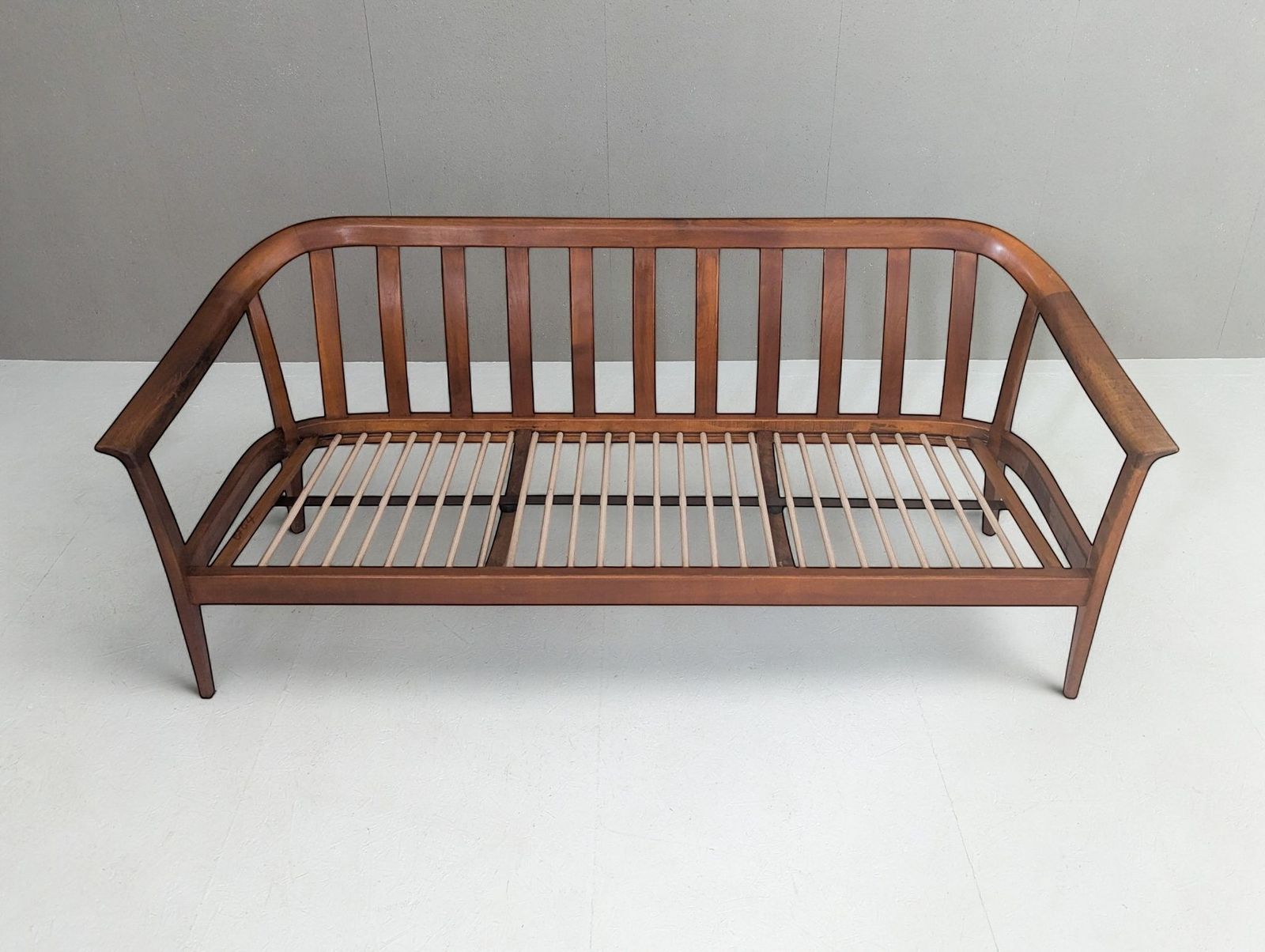 Wilhelm Knoll Mid Century Cherry Wood Sofa, Germany, 1960s photo furniture