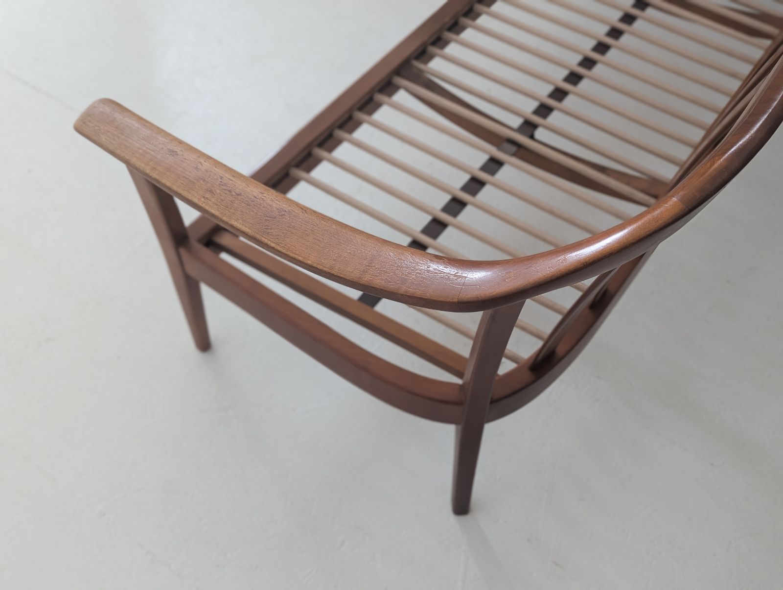 Wilhelm Knoll Mid Century Cherry Wood Sofa, Germany, 1960s photo buy