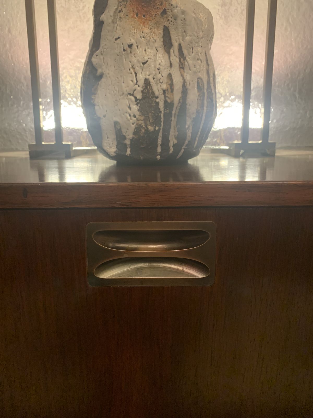 Stildomus, Bar/Cabinet In Rosewood With Metal Details, Italy, 1960s photo vintage