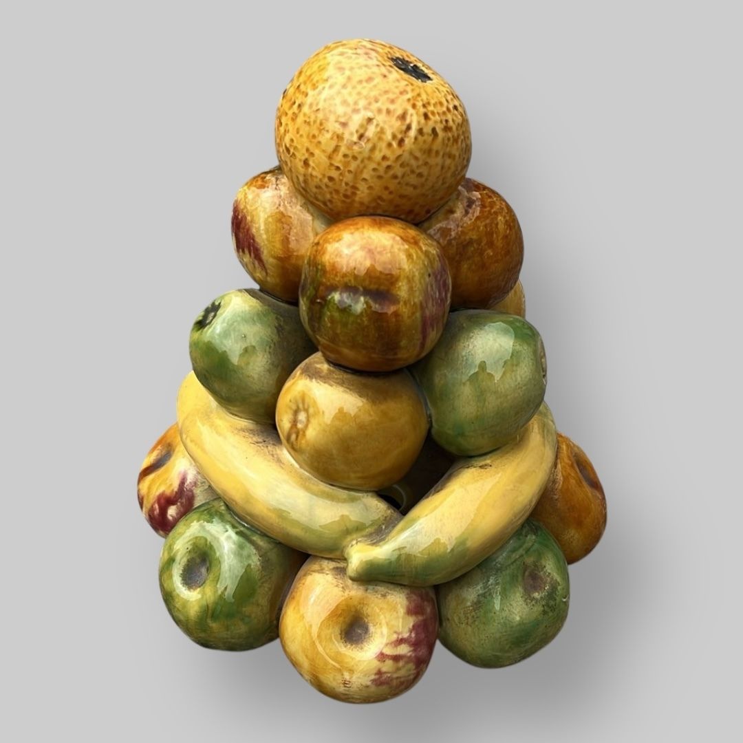 A Portuguese Majolica Ceramic Fruit Stack photo Home Decor