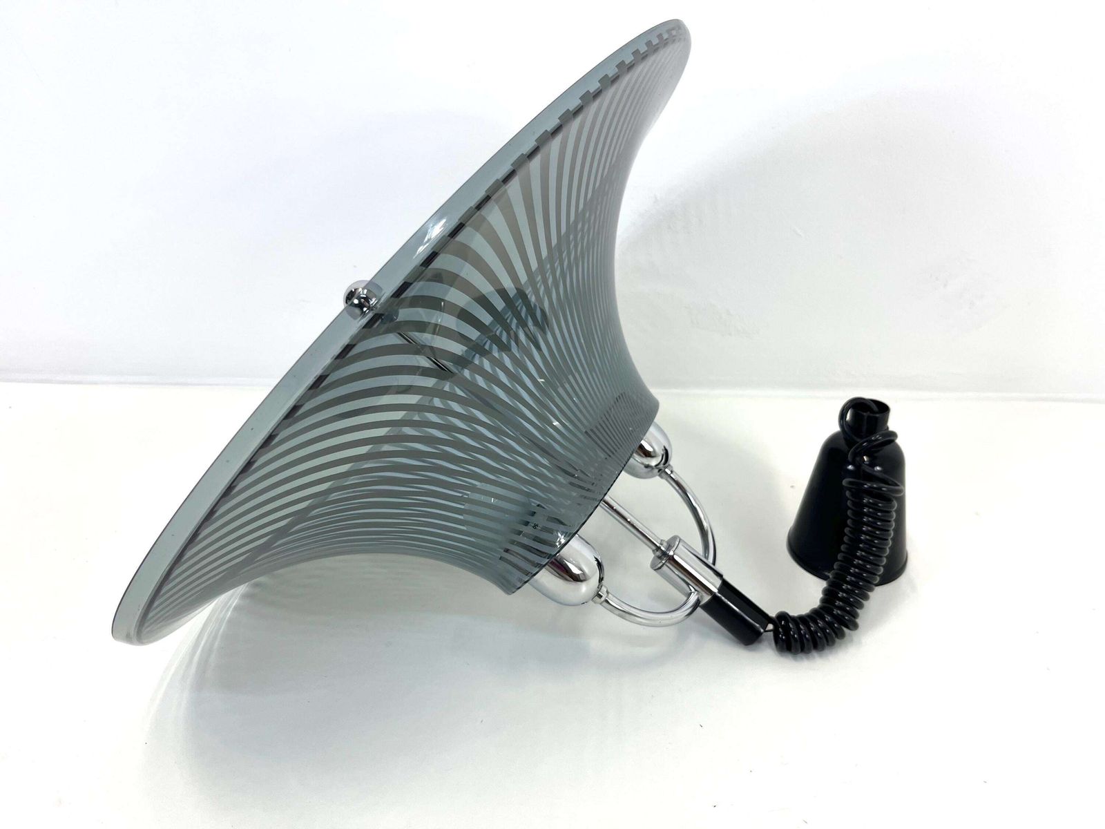 Meblo Pendant Lamp 1970's / Striped Acrylic Pendant Lamp Edel Acryl / Adjustable Lamp / Pull Down Lamp / Elegant Lamp photo furniture