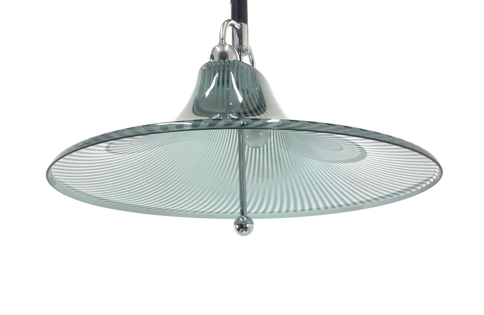 Meblo Pendant Lamp 1970's / Striped Acrylic Pendant Lamp Edel Acryl / Adjustable Lamp / Pull Down Lamp / Elegant Lamp photo Lighting