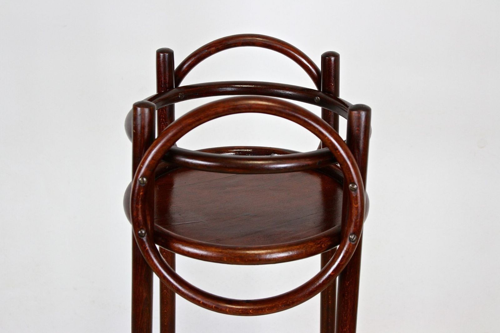 20th Century Art Nouveau Pedestal/ Plant Stand By Thonet, Bentwood, At Ca. 1905 photo vinterior