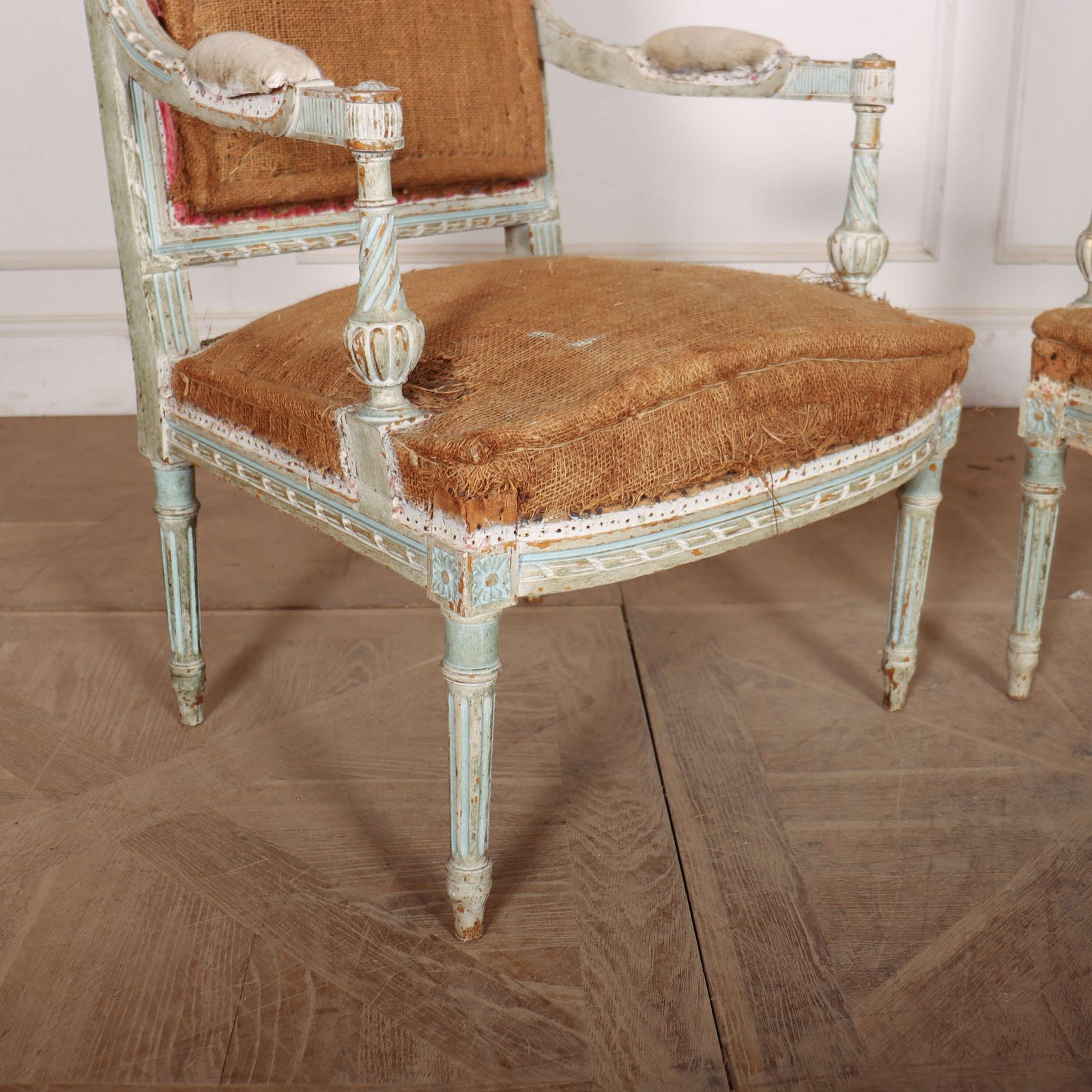 Pair Of Original Painted French Fauteuils photo furniture