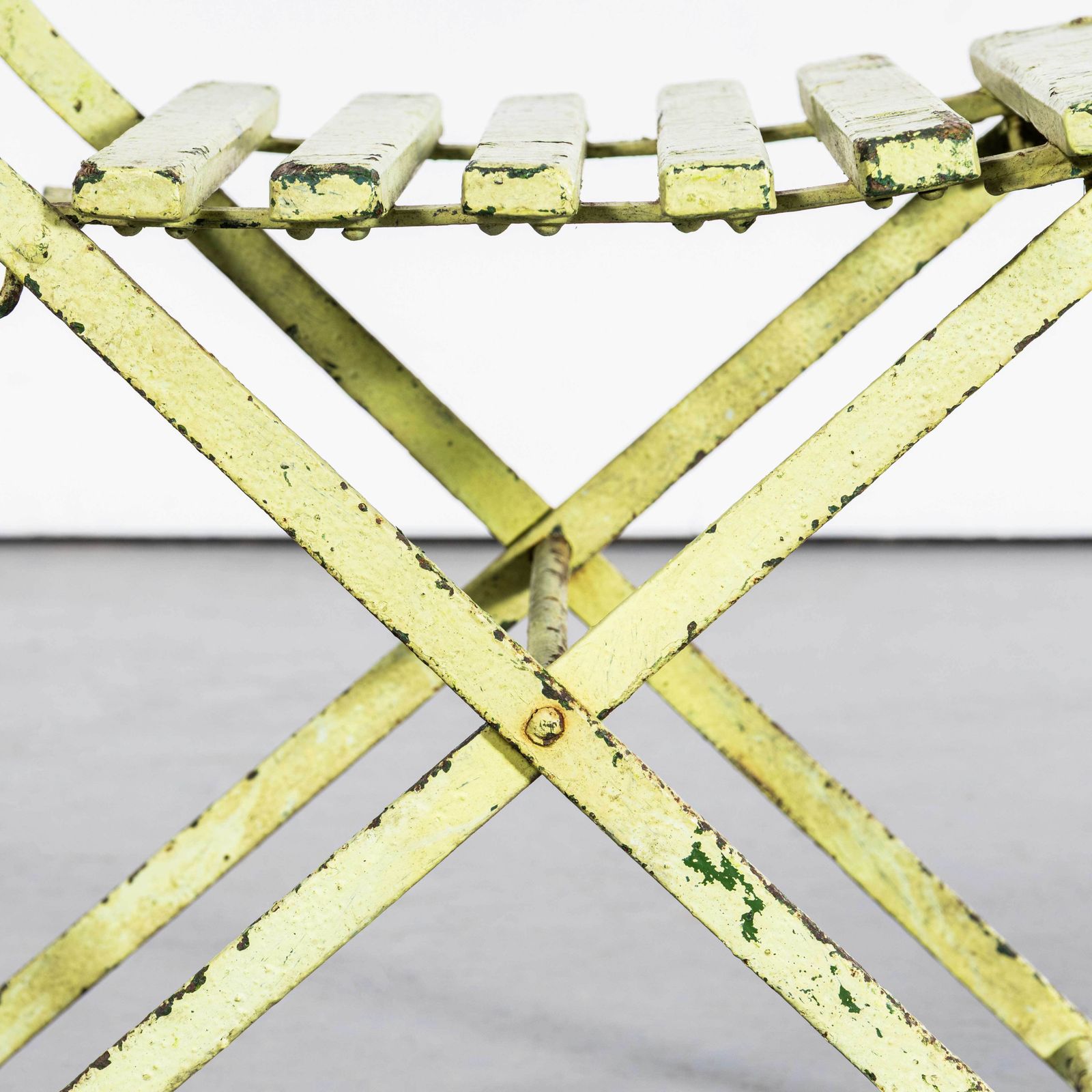 1950's Original English Pavilion Faded Green Folding Chairs   Set Of Four photo 340.0