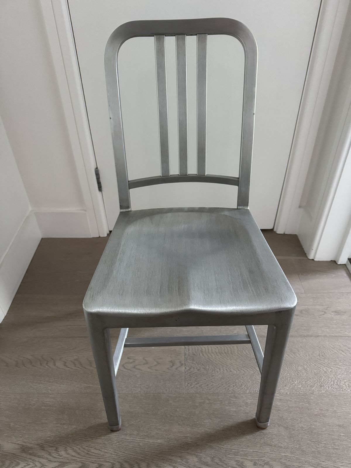 Emeco Navy Chair 3 Of Set, Brushed Aluminium, Original Label Attached photo for sale