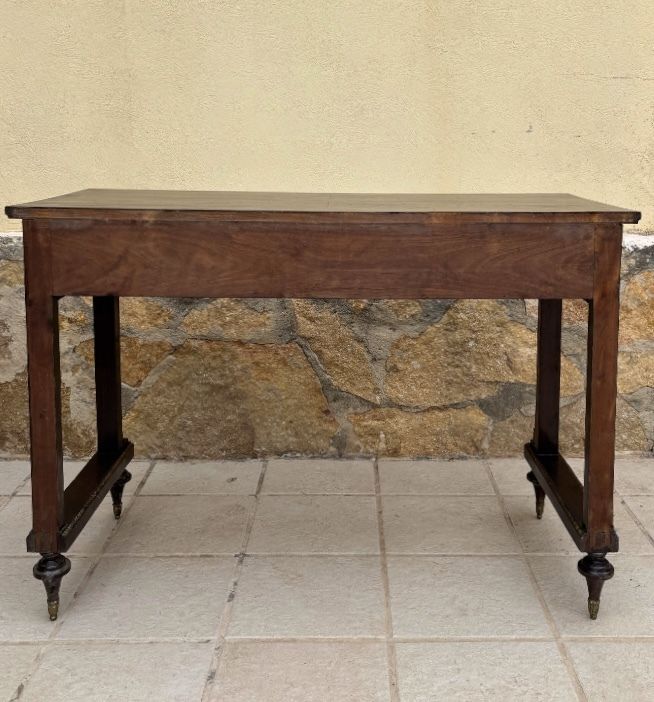 French Desk Table In Brown Golden Bronze, 1870 photo buy