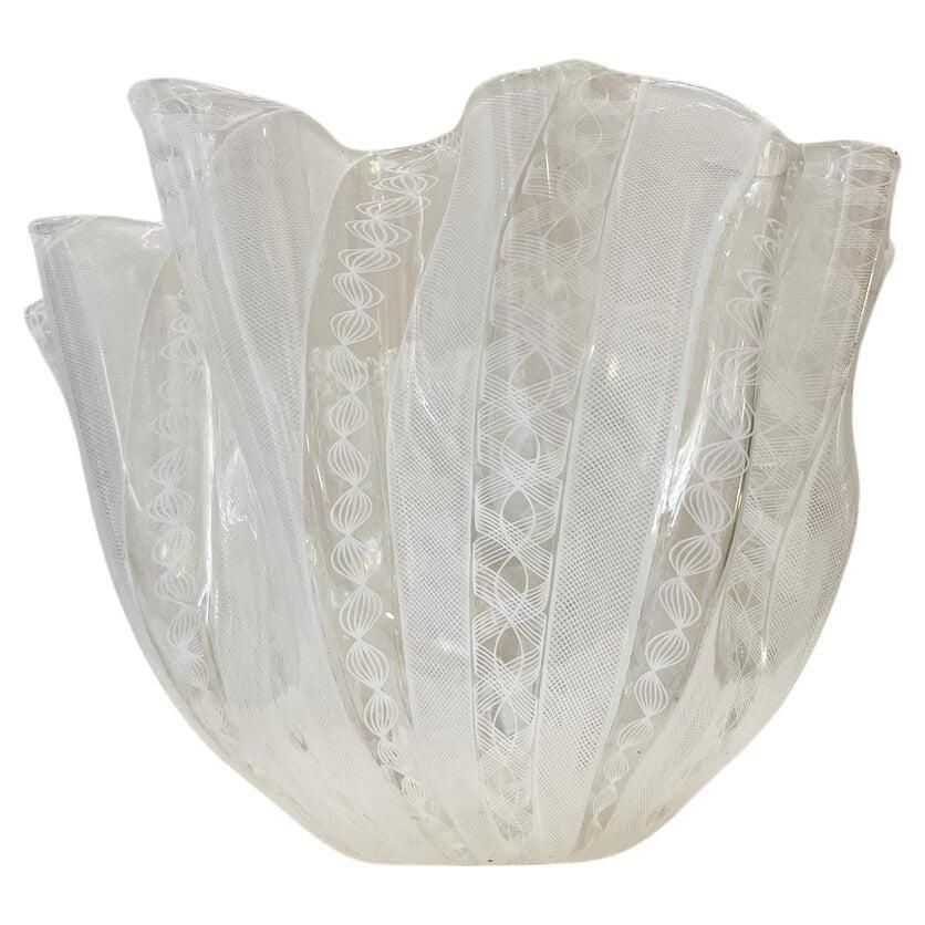 Vase "Fazzoletto Zanfirico" By Fulvio Bianconi For Venini, Italy, 1950s