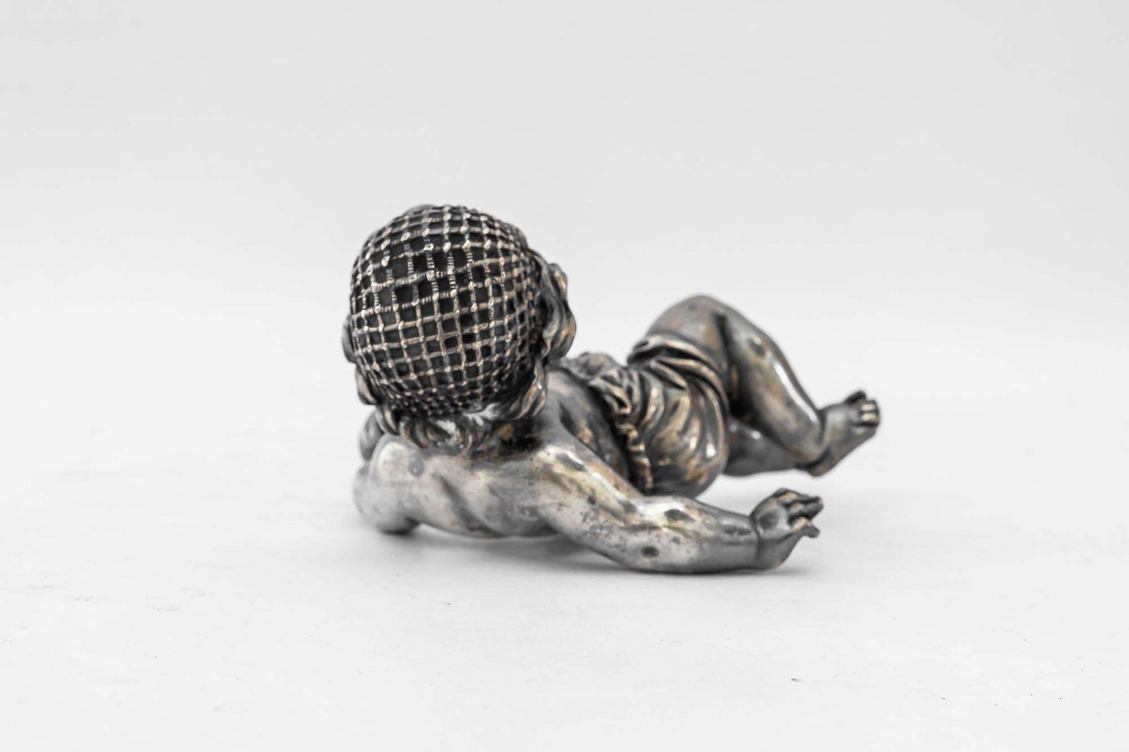 Art Deco Bronze (Silvered) Paperweight Putto Vienna Around 1920s photo Home Decor
