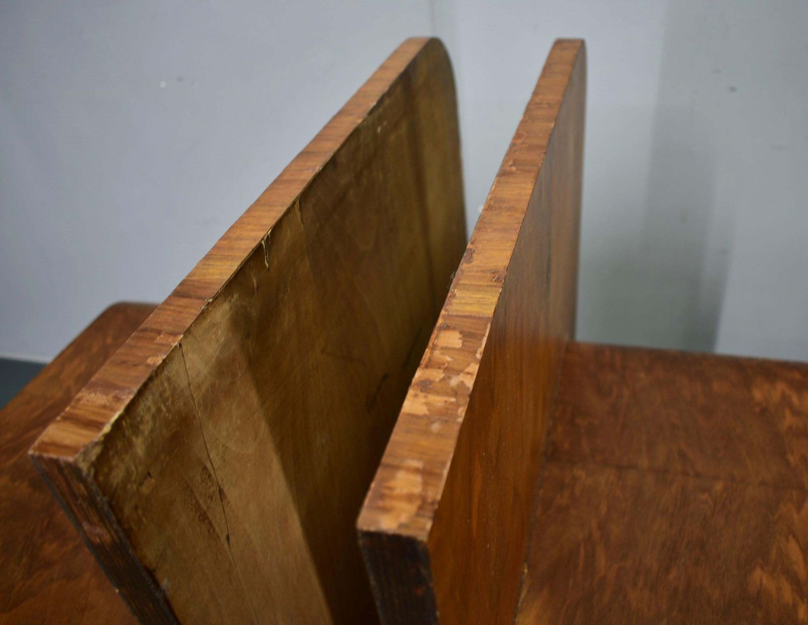 Furniture 1939s Pair Of Art Deco Bedside Tables, Czechoslovakia photo