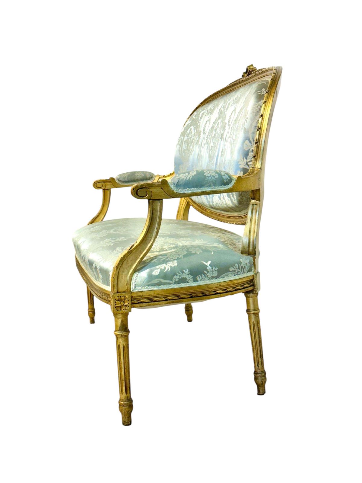 Louis XVI Style French Carved And Gilded Sofa, 19th Century photo buy