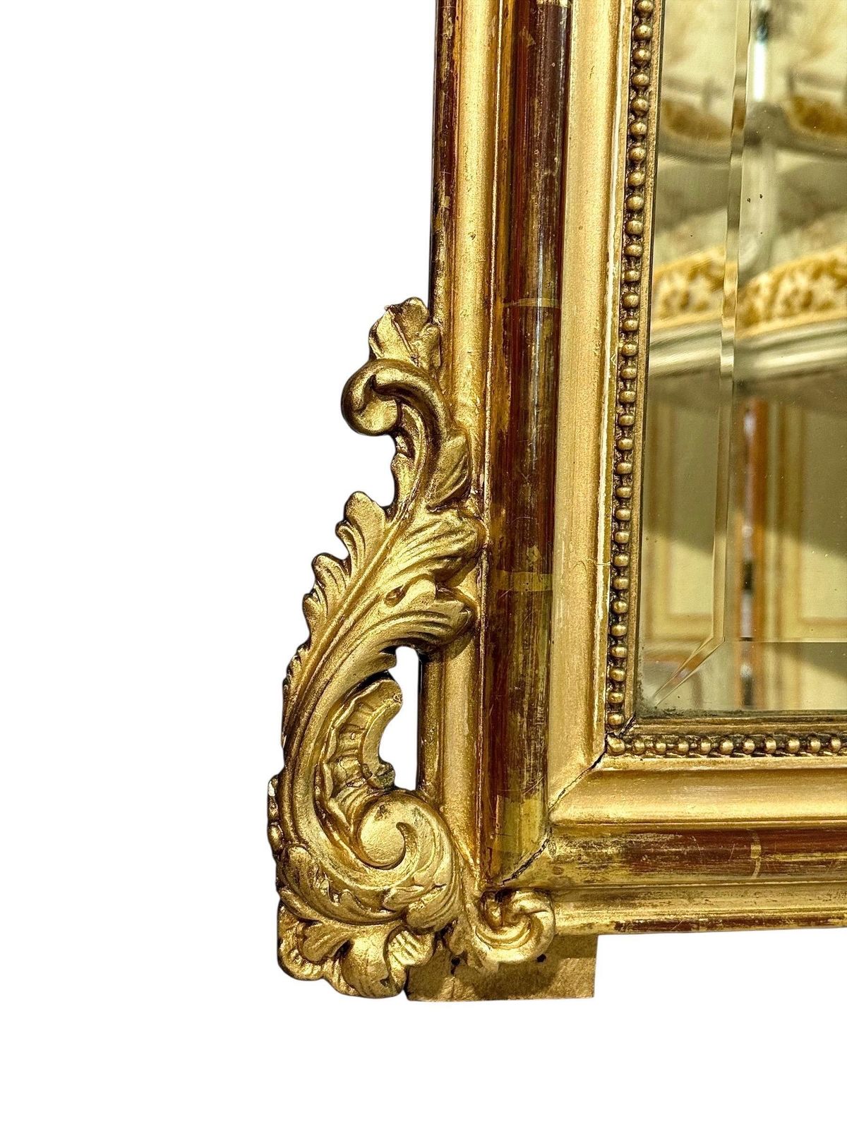 19th Century French Louis XV Giltwood Parisian Mirror photo Home Decor