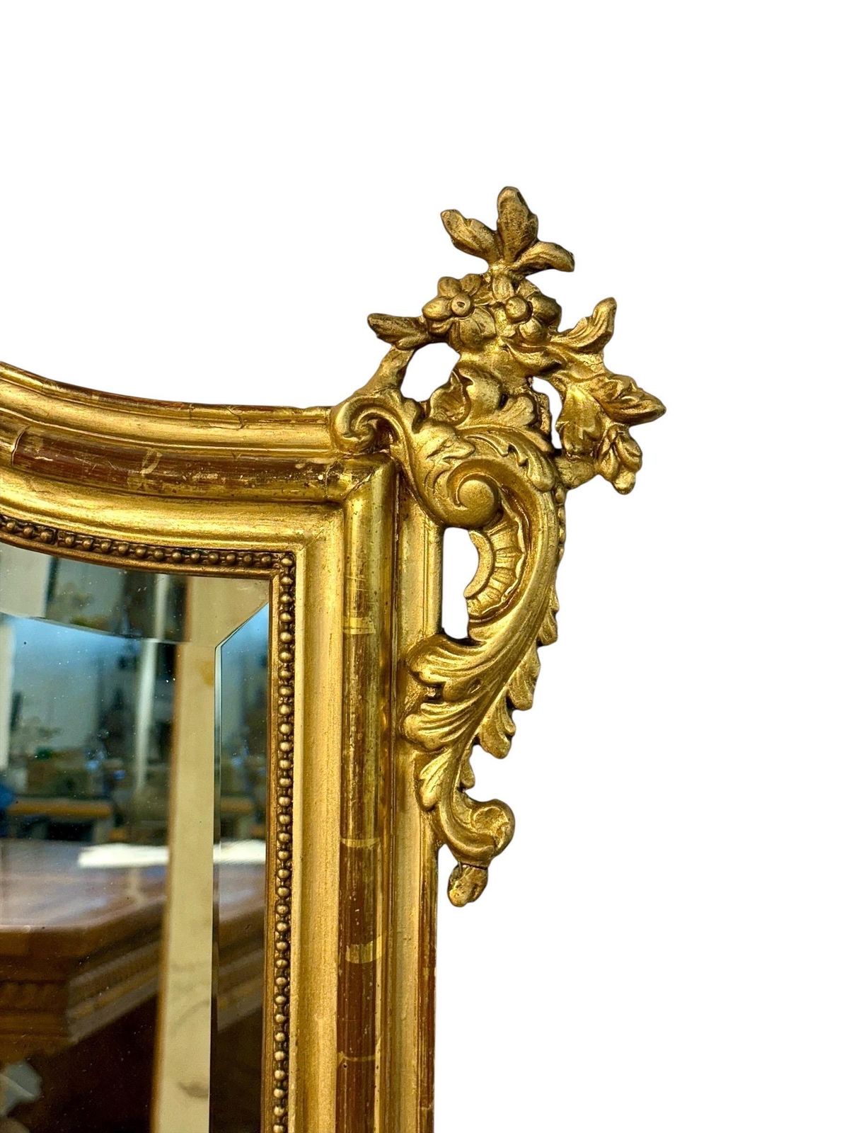 photo for sale 19th Century French Louis XV Giltwood Parisian Mirror