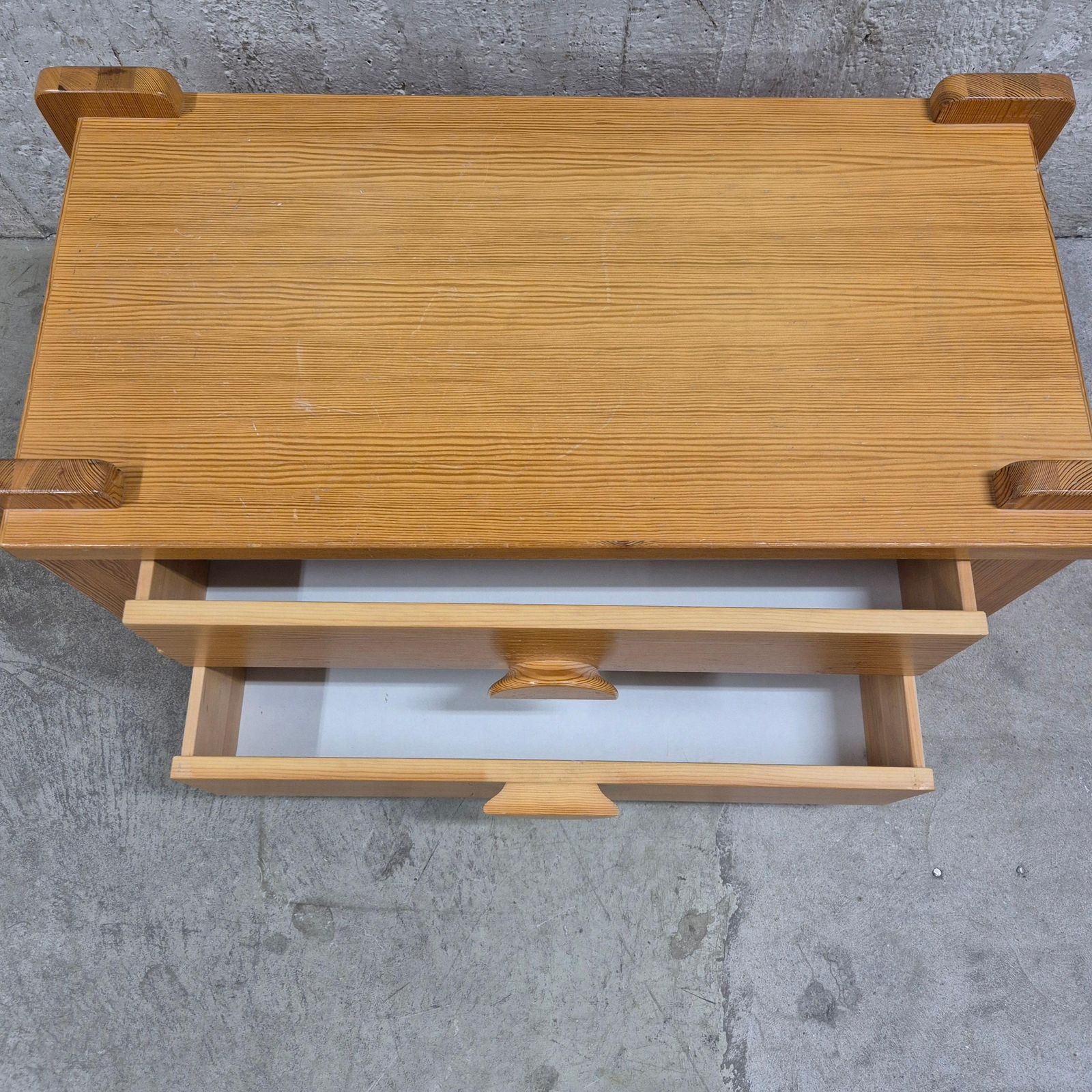 Chest Of Drawers In Solid Pine, By Swed Form Skillingaryd, Swedish Brutalism photo 1796.0