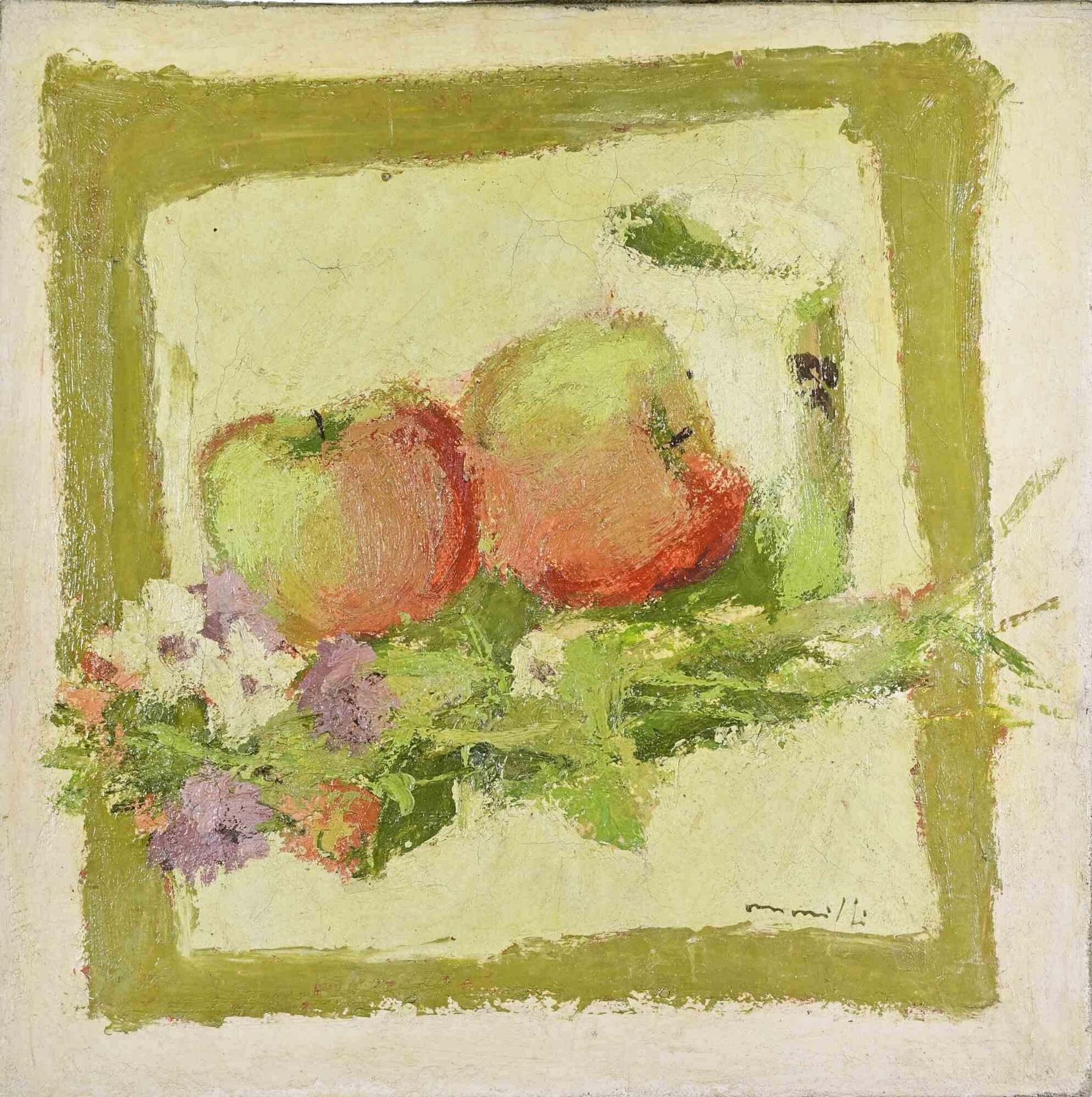 Franco Marzillistill Life   Oil Painting By Franco Marzilli   1970s1970s