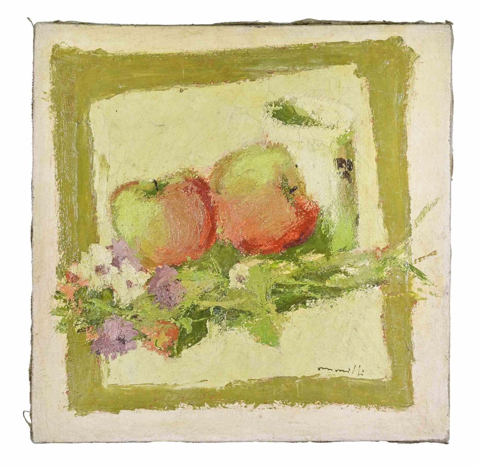 Franco Marzillistill Life   Oil Painting By Franco Marzilli   1970s1970s photo furniture