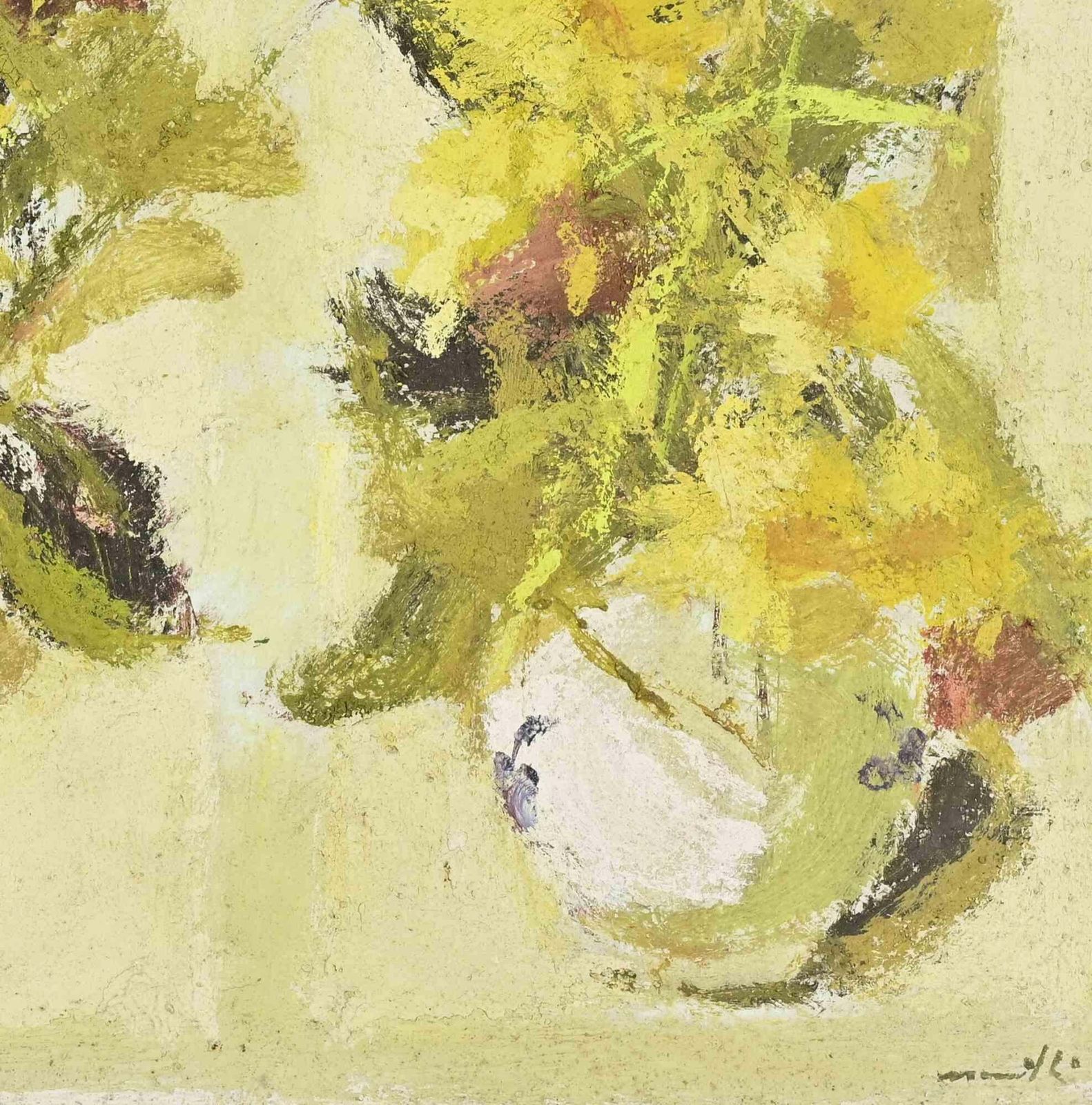 Franco Marzillistill Life   Oil Painting By Franco Marzilli   1970s1970s photo for sale
