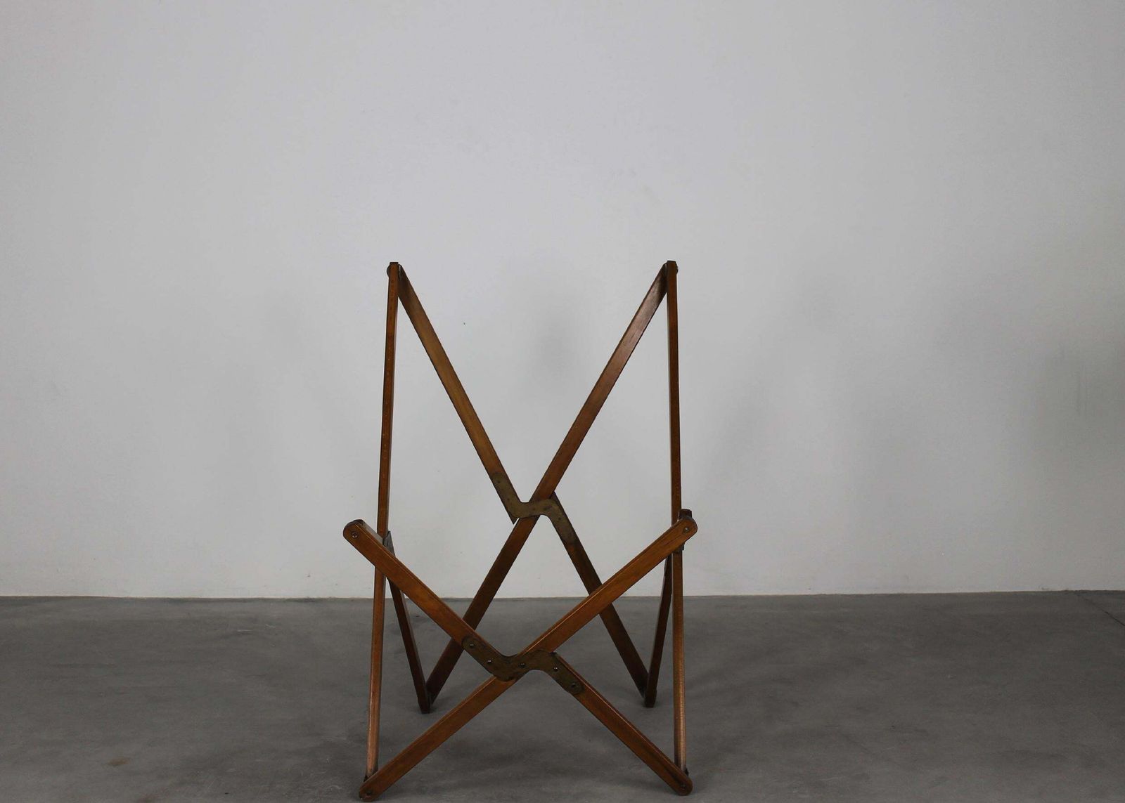 Tripolina Folding Chair In Wood And Leather By Paolo Vigano 1930s photo buy