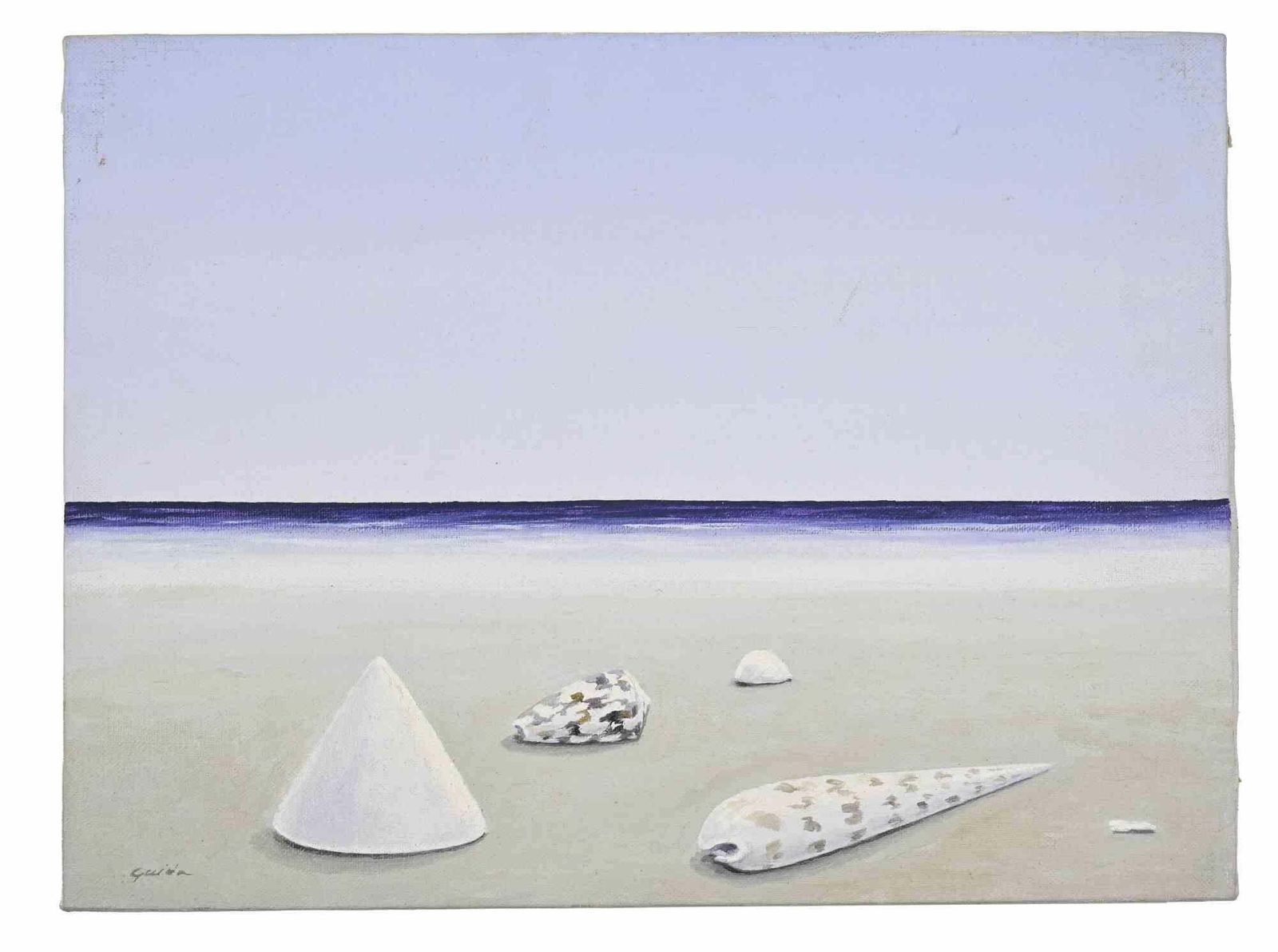 Gino Guidaon The Shoreline   Paint By Gino Guida   1980s1980s photo furniture