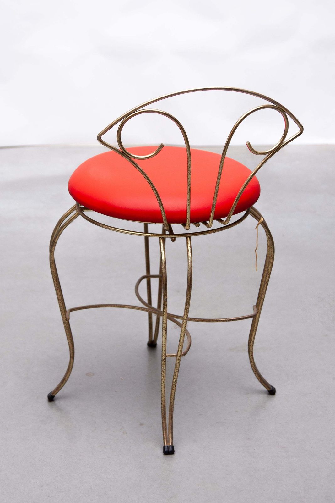 Brass Vanity Chair, France 1950 photo vinterior