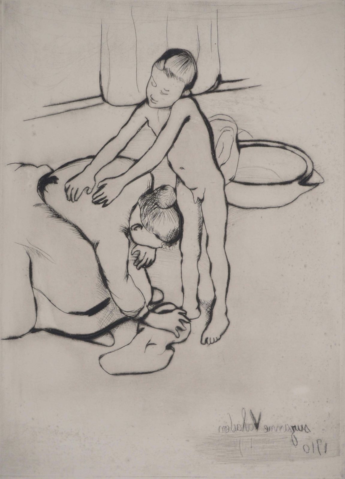 Suzanne Valadonmother And Son   Original Etching Signed (Petrides #E15)1932 photo buy