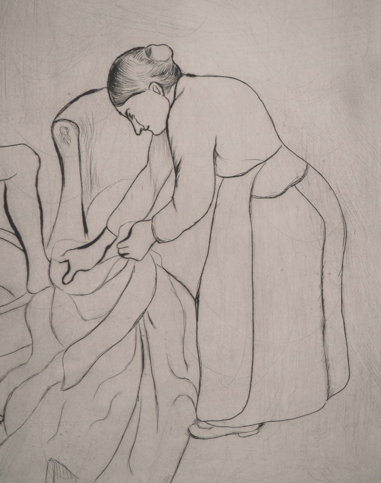 Suzanne Valadonyoung Woman And Old Woman   Original Etching Signed (Petrides #E24)1932 photo 2173.0