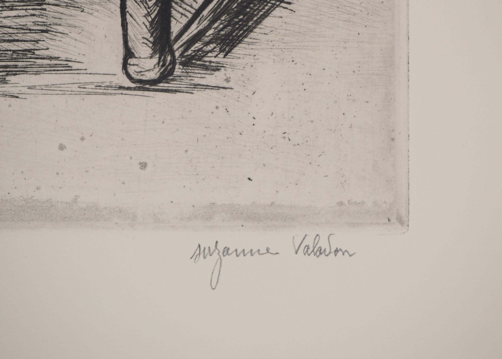 Suzanne Valadonlying Naked Woman   Original Etching Signed (Petrides #E11)1932 photo furniture