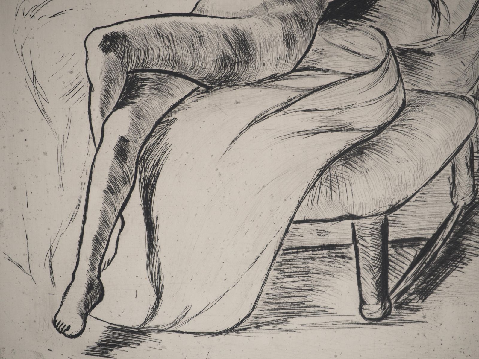 Suzanne Valadonlying Naked Woman   Original Etching Signed (Petrides #E11)1932 photo 2173.0